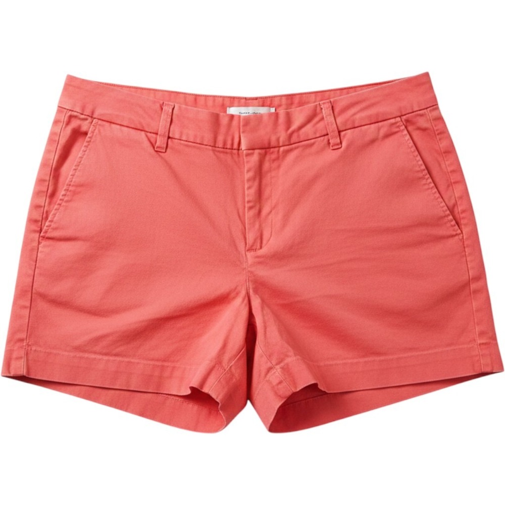 Banana‎ Republic Hampton Fit Coral Pink Chino Shorts Womens 14 Cotton Stretch